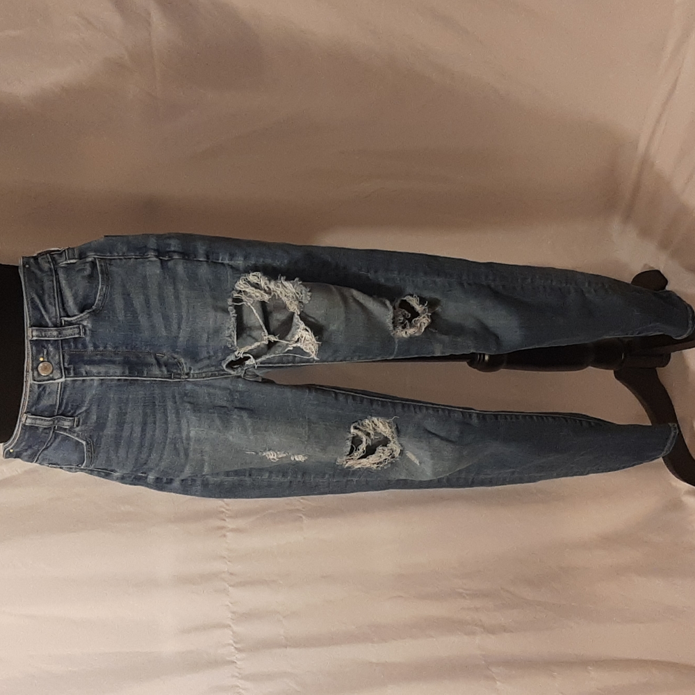 AE Super Hi-Rise Jegging 0 regular distressed